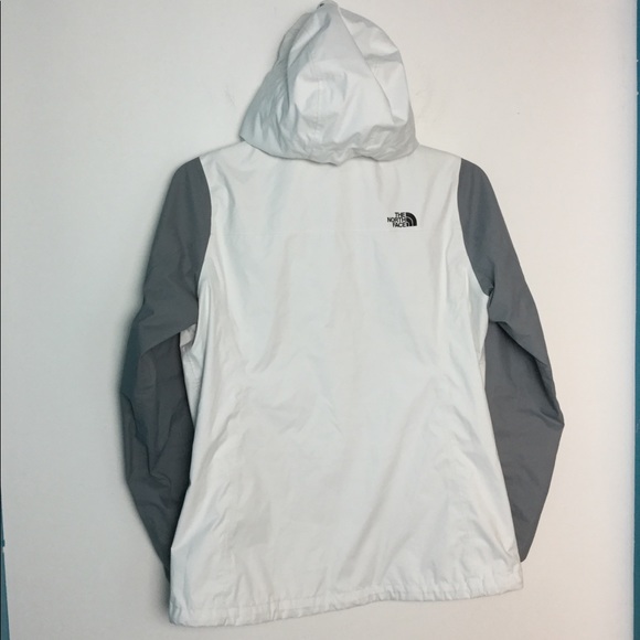 The North Face L Jacket Hooded White Gray Coat EUC - Picture 2 of 8
